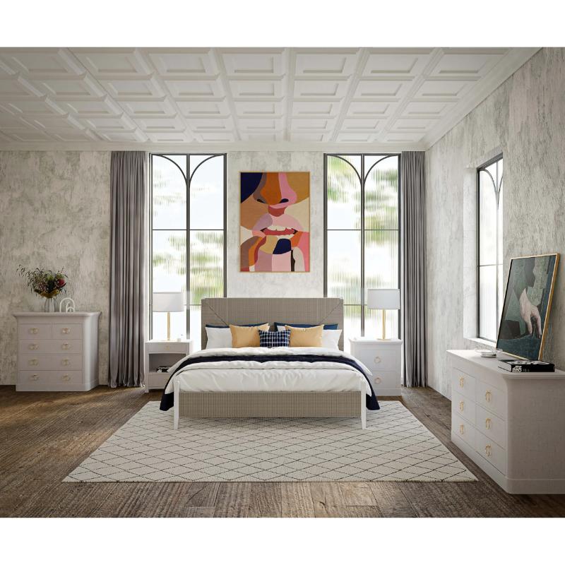 Mornington Open Shelf Linen Wrapped Bedside Table 76642 床頭櫃 圖4