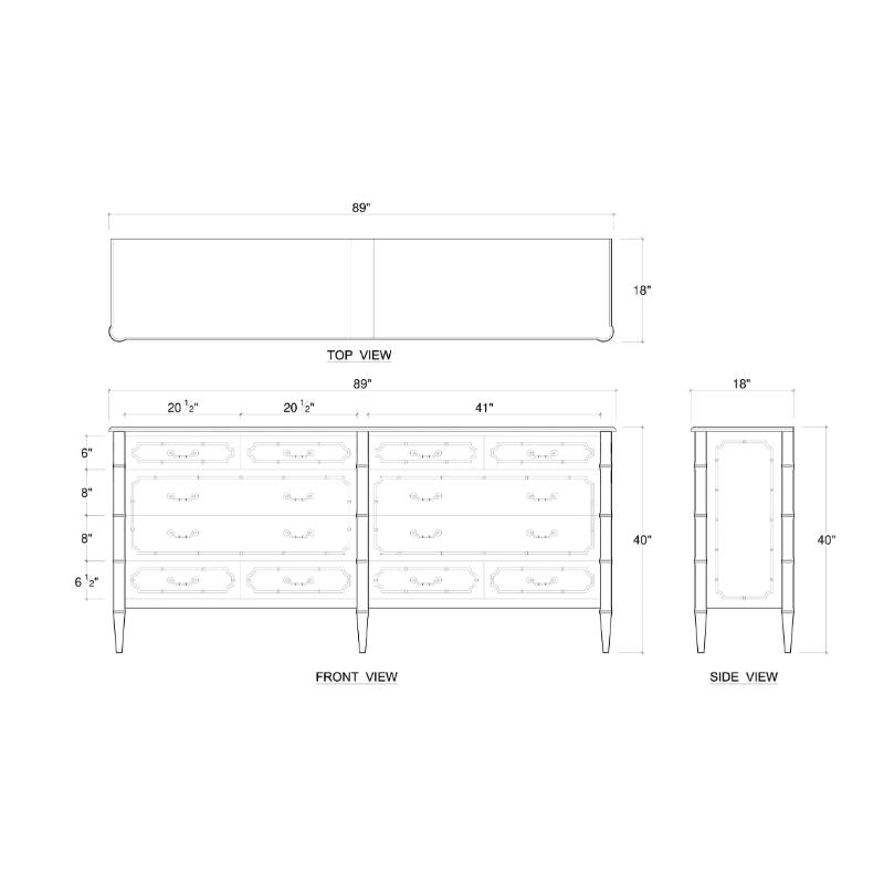 Chelsea 12 Drawer Dresser 76767 斗櫃 圖6