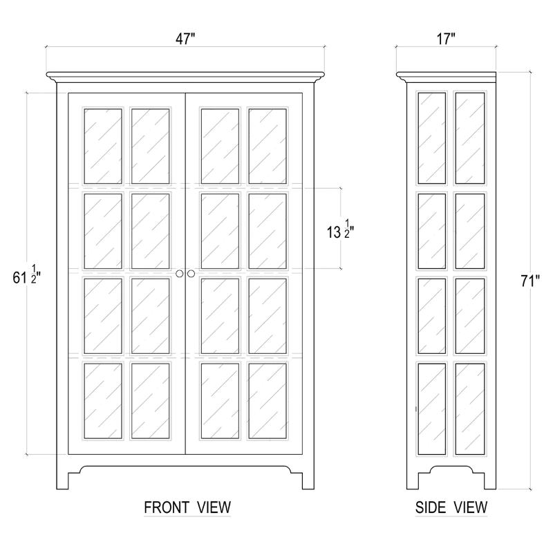 Aries Glass Door Bookcase 23768 展示櫃 圖6