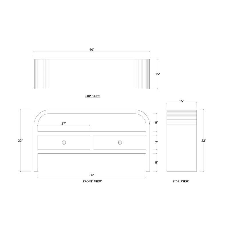 Vannes Console Table w/ 2 Drawers 28527 玄關櫃 圖6