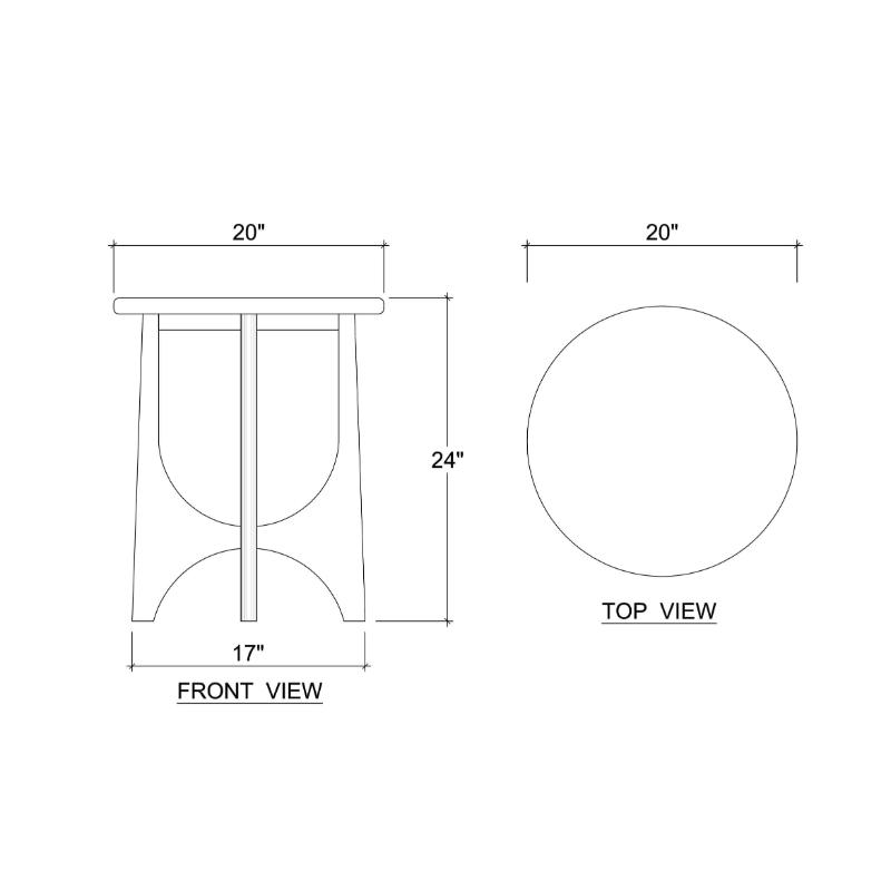 Vannes Round End Table 28374 茶几 圖6