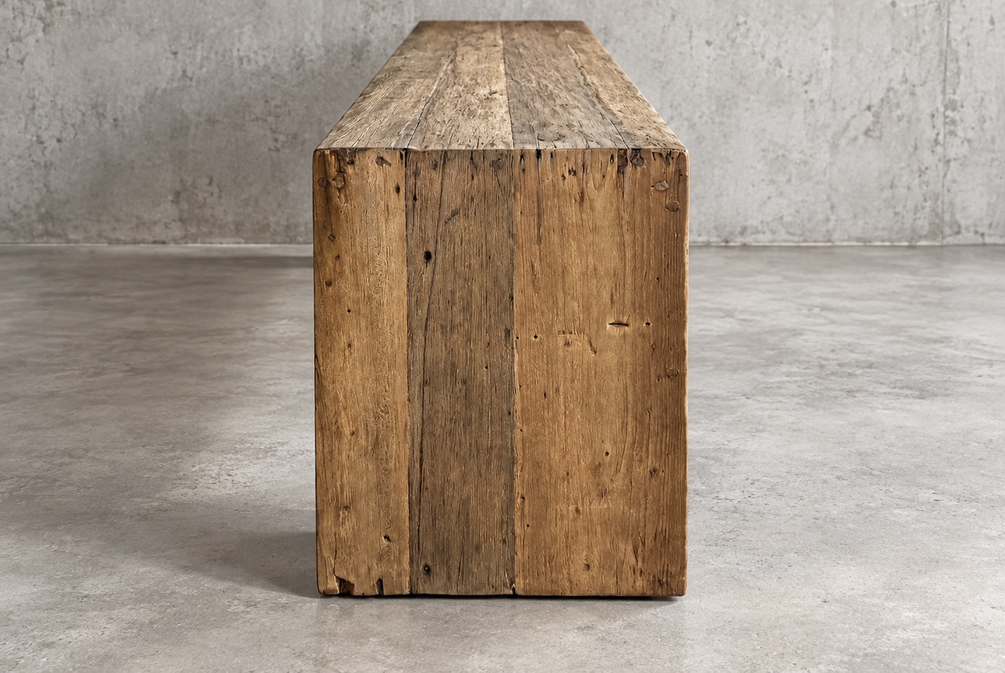 BANDA BENCH 180 長凳 循環柚木長凳側面：兩側板腳與凳面